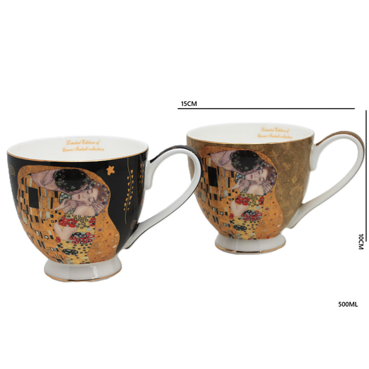 Mugs Jumbo Gustav Klimt Kiss 2 pièces, Reine Isabel