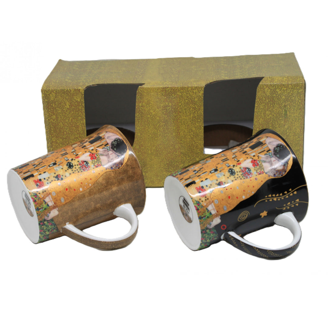 Gustav Klimt Mugs Kiss noir et brun 400ml, Reine Isabel