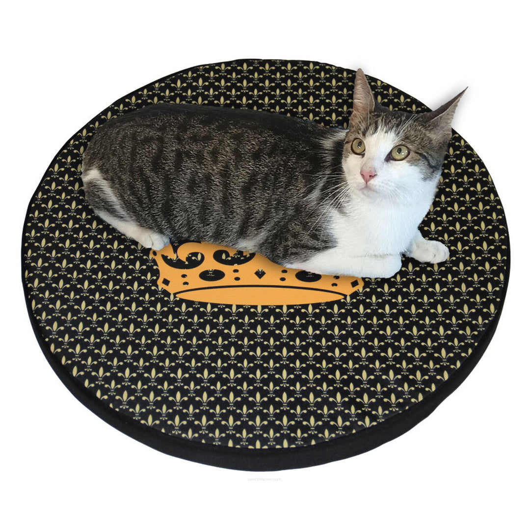 Lit / matelas pour chat Bertoni, en mousse élastique, diamètre 55 cm, design Crown, Ring