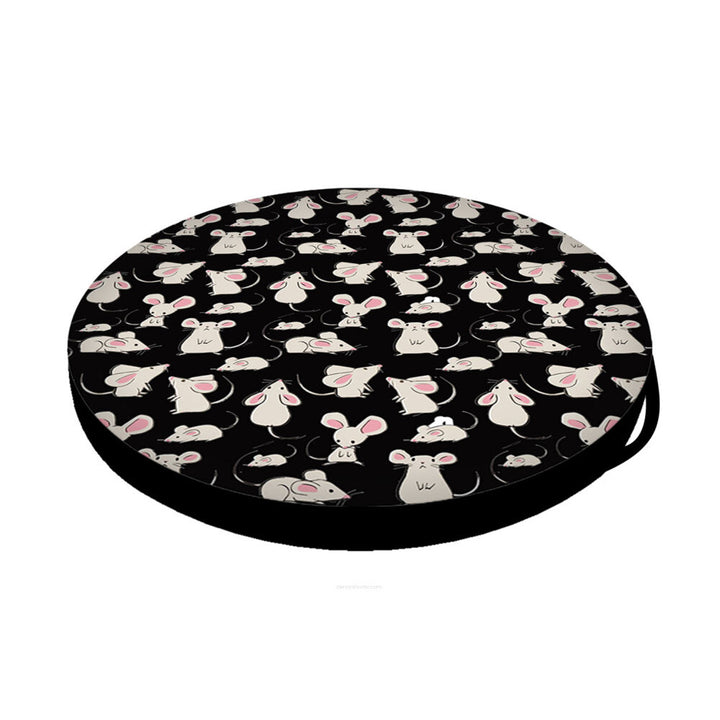 Lit / matelas pour chat Bertoni, en mousse élastique, diamètre 55 cm, design souris, anneau