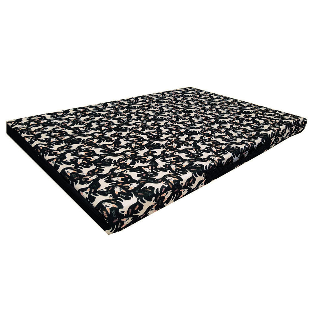 Matelas pour chien Bertoni XL, mousse, housse imperméable, motif Bullteriers, EE146