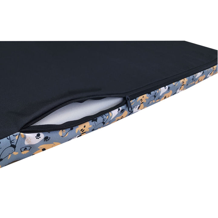 Matelas pour chien Bertoni XL, mousse, housse imperméable, motif Chiens gris, EE146