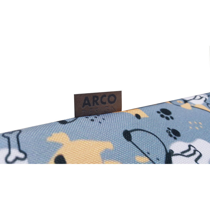 Matelas pour chien Bertoni XL, mousse, housse imperméable, motif Chiens gris, EE146