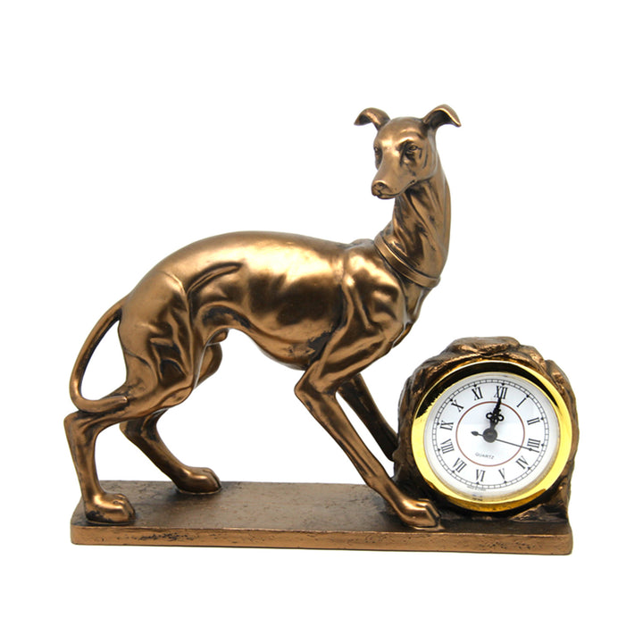 Figurine de chien, tableau, horloge, sculpture décorative en bronze, Reine Isabel