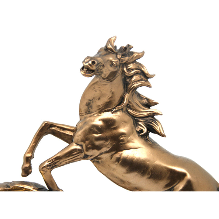 Figurine de cheval grimpant, horloge, sculpture en bronze, chiffres romains, reine Isabelle
