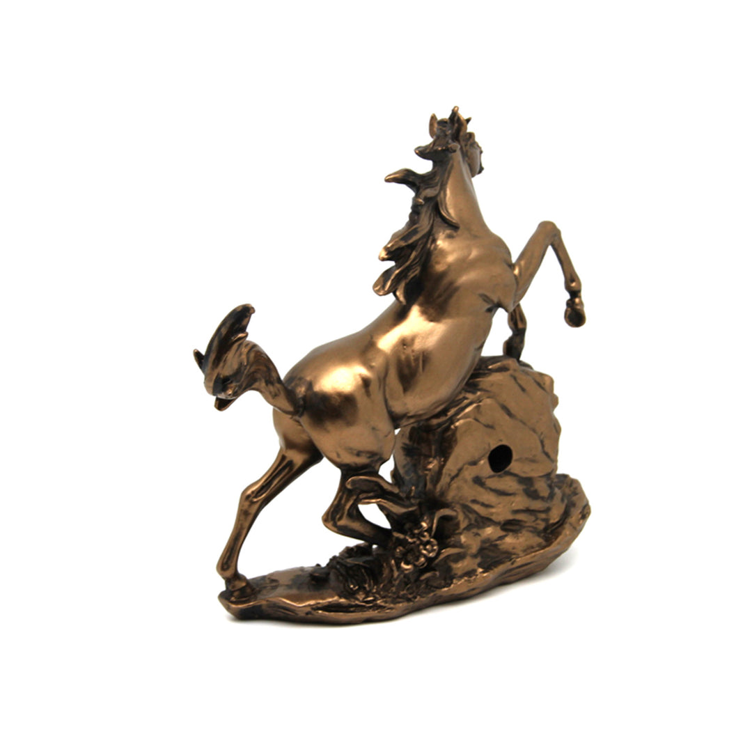 Figurine de cheval sauteur, horloge, décoration en bronze, Reine Isabel