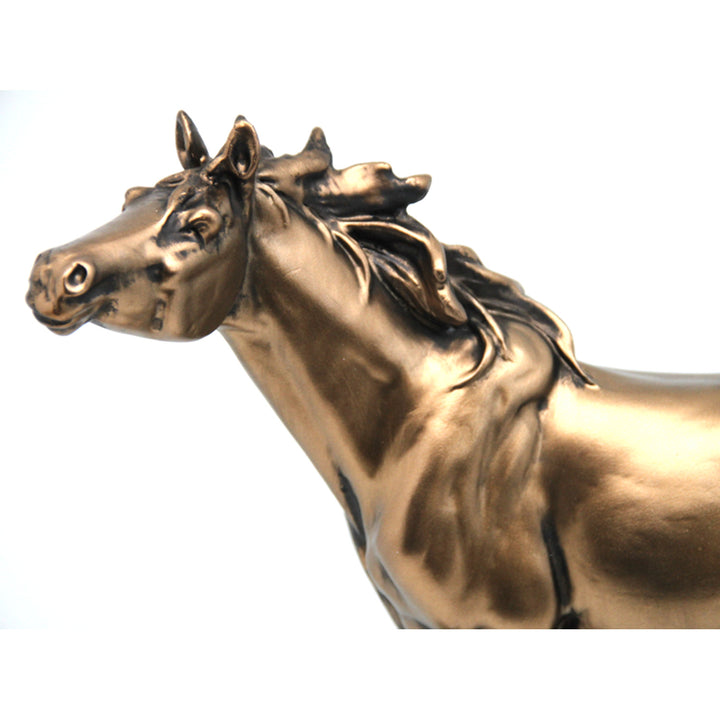 Figurine de cheval debout, horloge, sculpture décorative en bronze, Reine Isabel