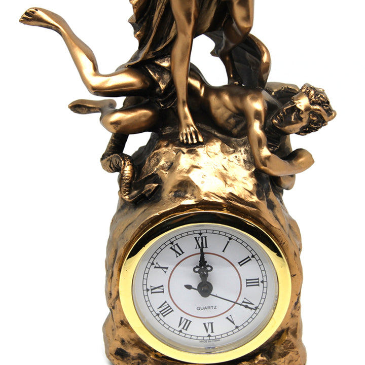 Figurine de l'archange Michel, horloge, sculpture religieuse en bronze, reine Isabelle