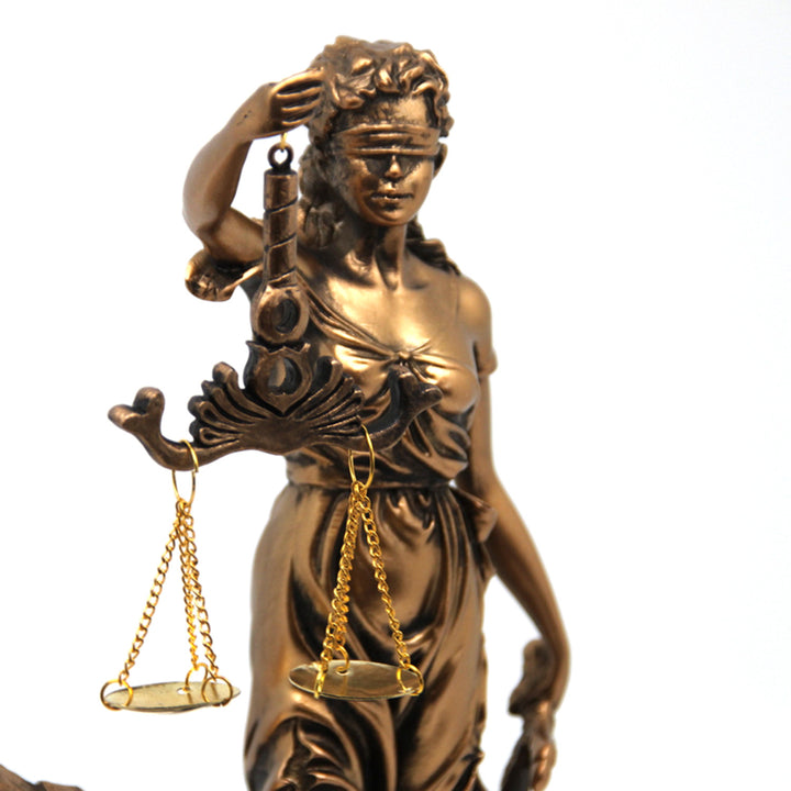 Figurine de Temida Déesse de la Justice, horloge, Reine Isabel