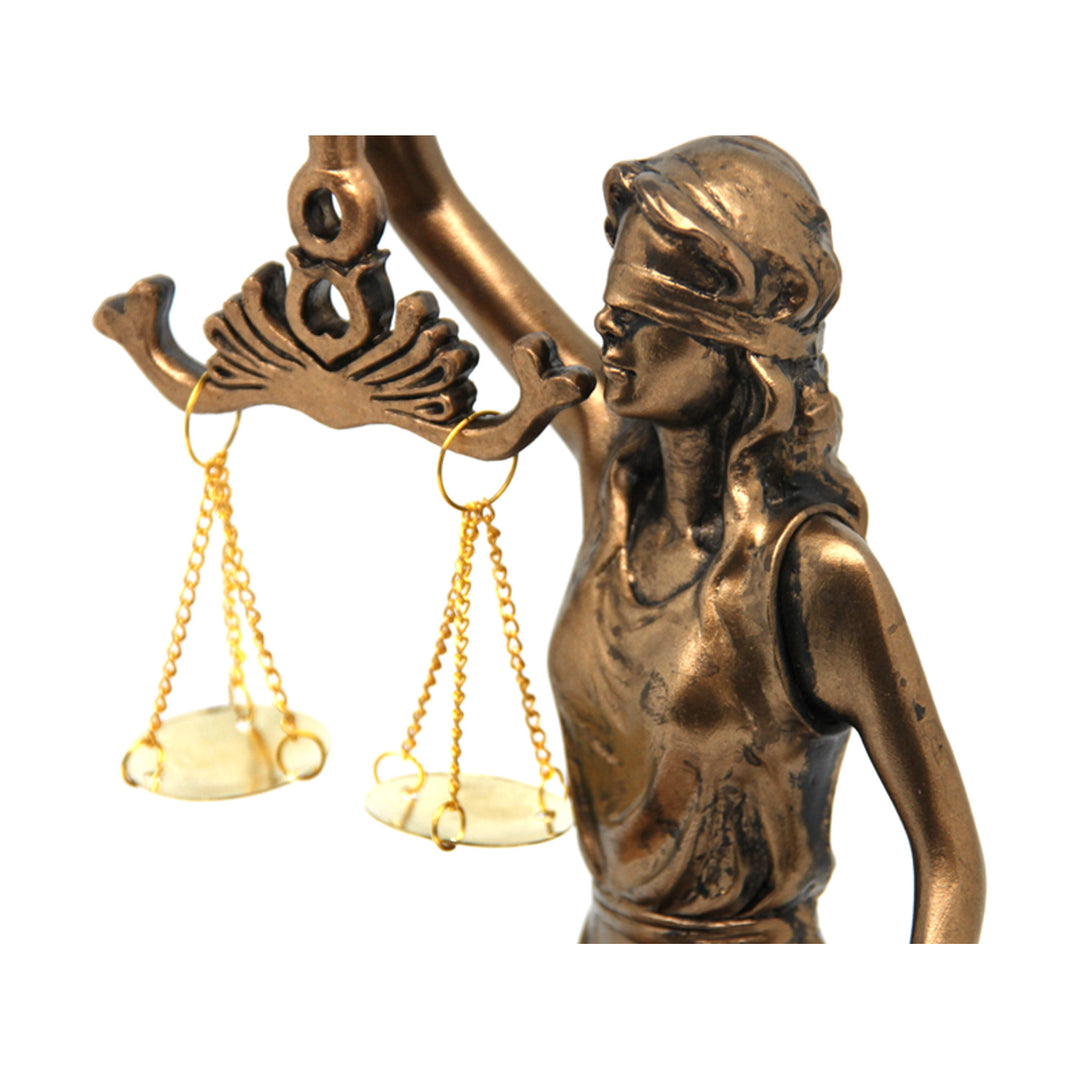 Figurines de Thémis avec balance et épée, repose-livres, reine Isabelle, 2 pièces