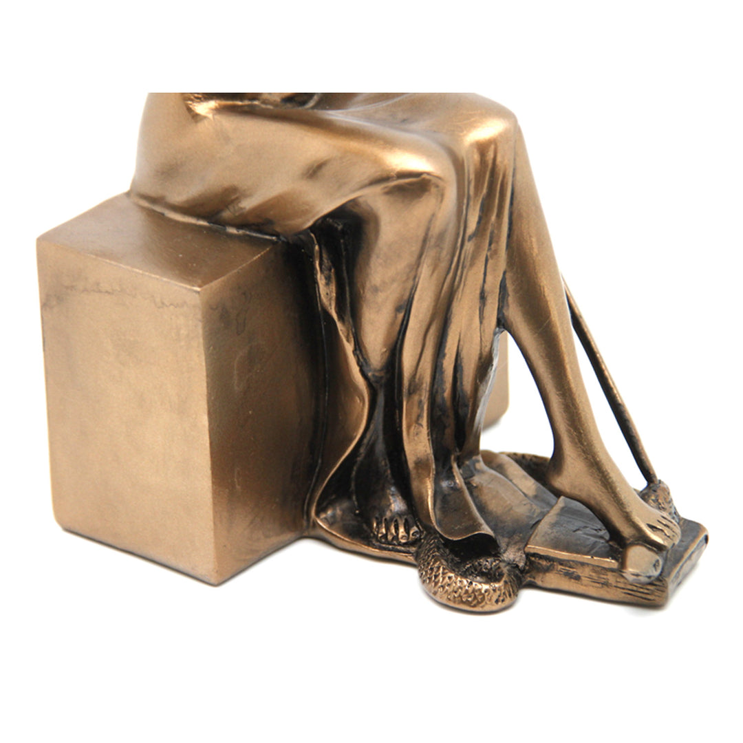 Figurines de Thémis avec balance et épée, repose-livres, reine Isabelle, 2 pièces