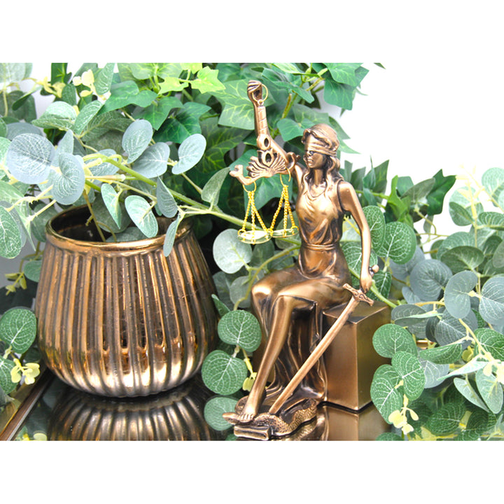 Figurines de Thémis avec balance et épée, repose-livres, reine Isabelle, 2 pièces