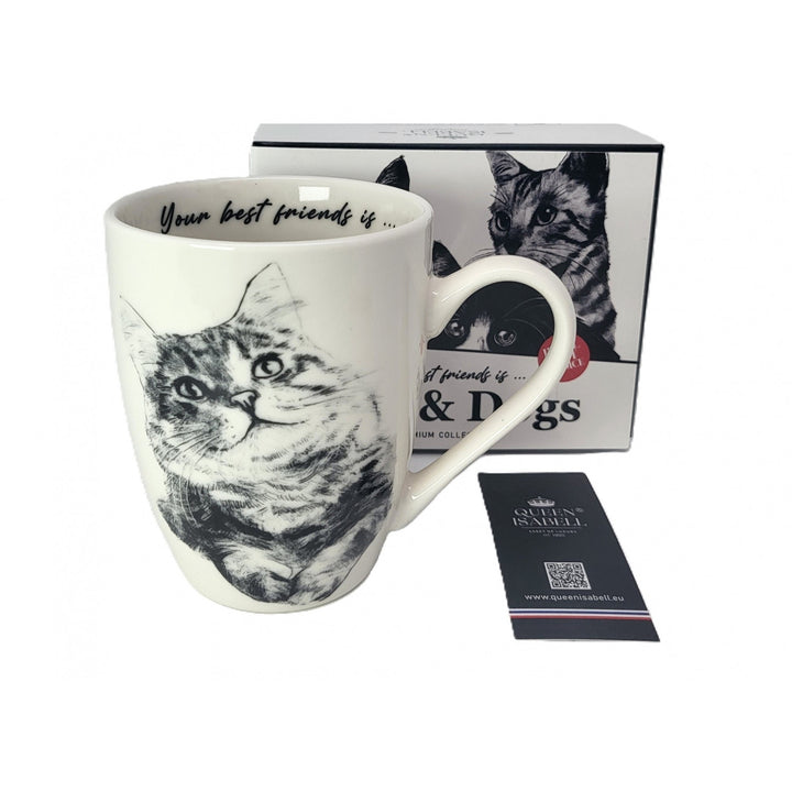 Tasse en porcelaine Reine Isabel, chat sibérien, 350ml, Q1-05201