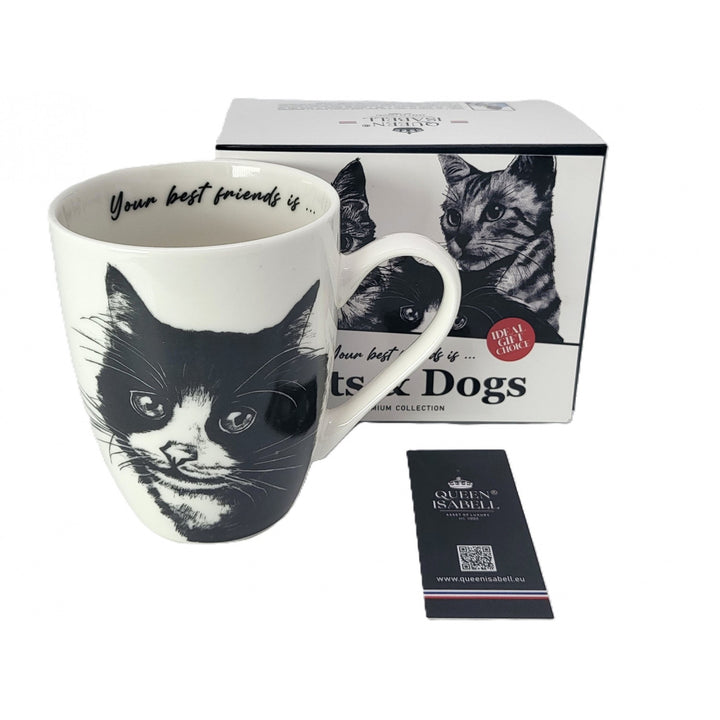 Tasse en porcelaine Reine Isabel, chat européen, 350ml, Q1-05218