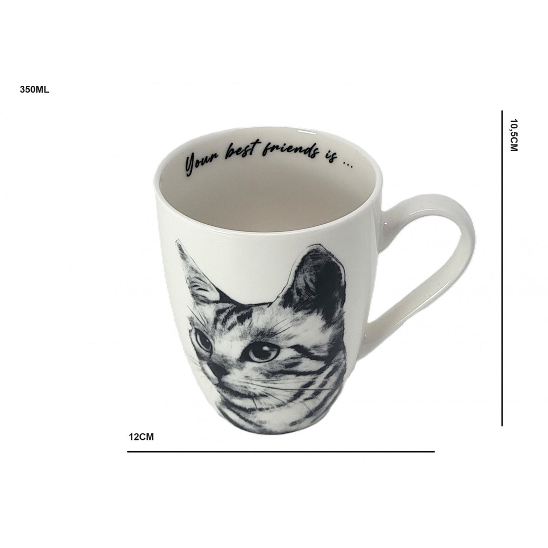 Tasse en porcelaine Reine Isabel, chat Sokake, 350ml, Q1-05218