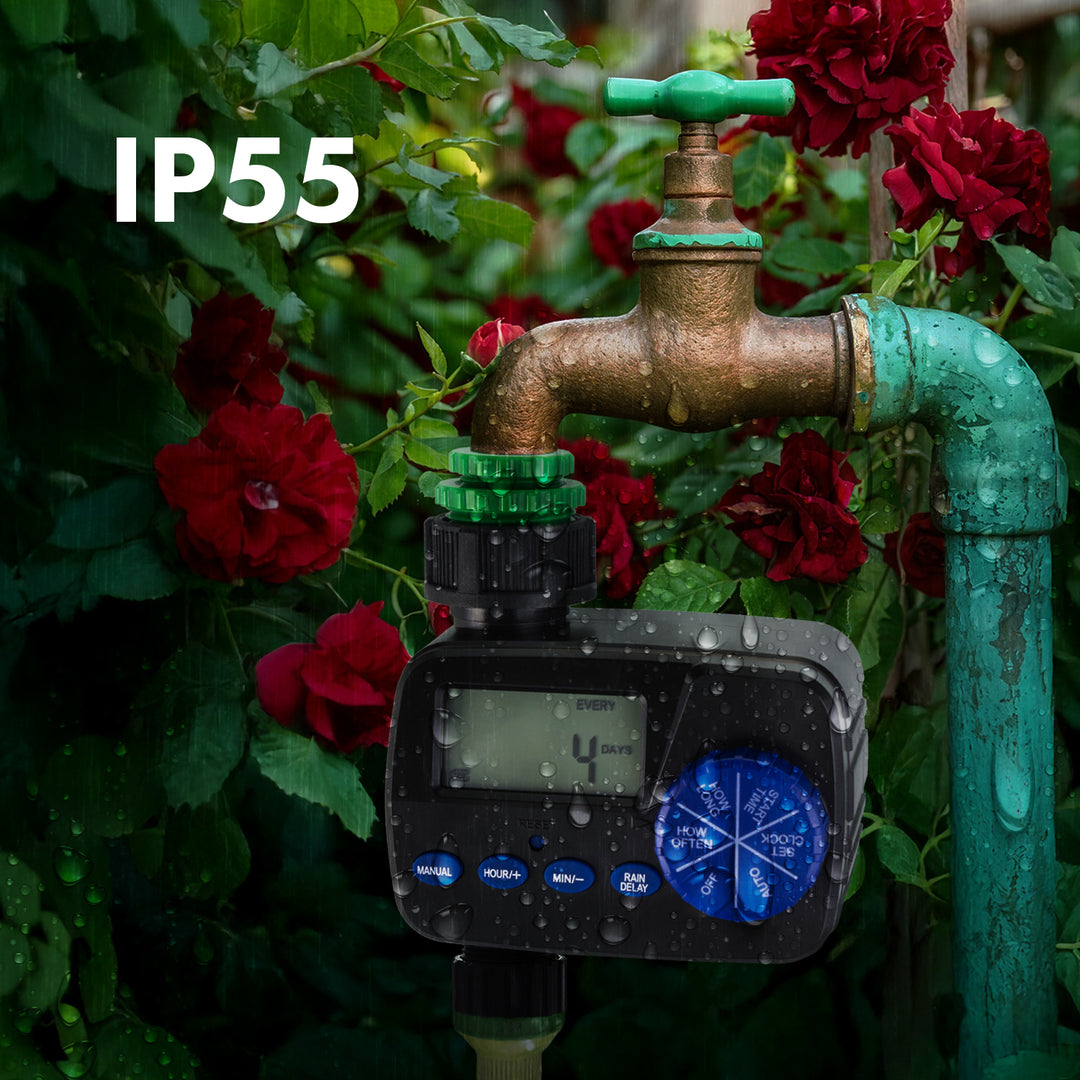 Programmateur d'irrigation électronique GreenBlue, programmateur, alimentation 2x1.5V AA, GB390 + 2x pile alcaline Varta Industrial AA