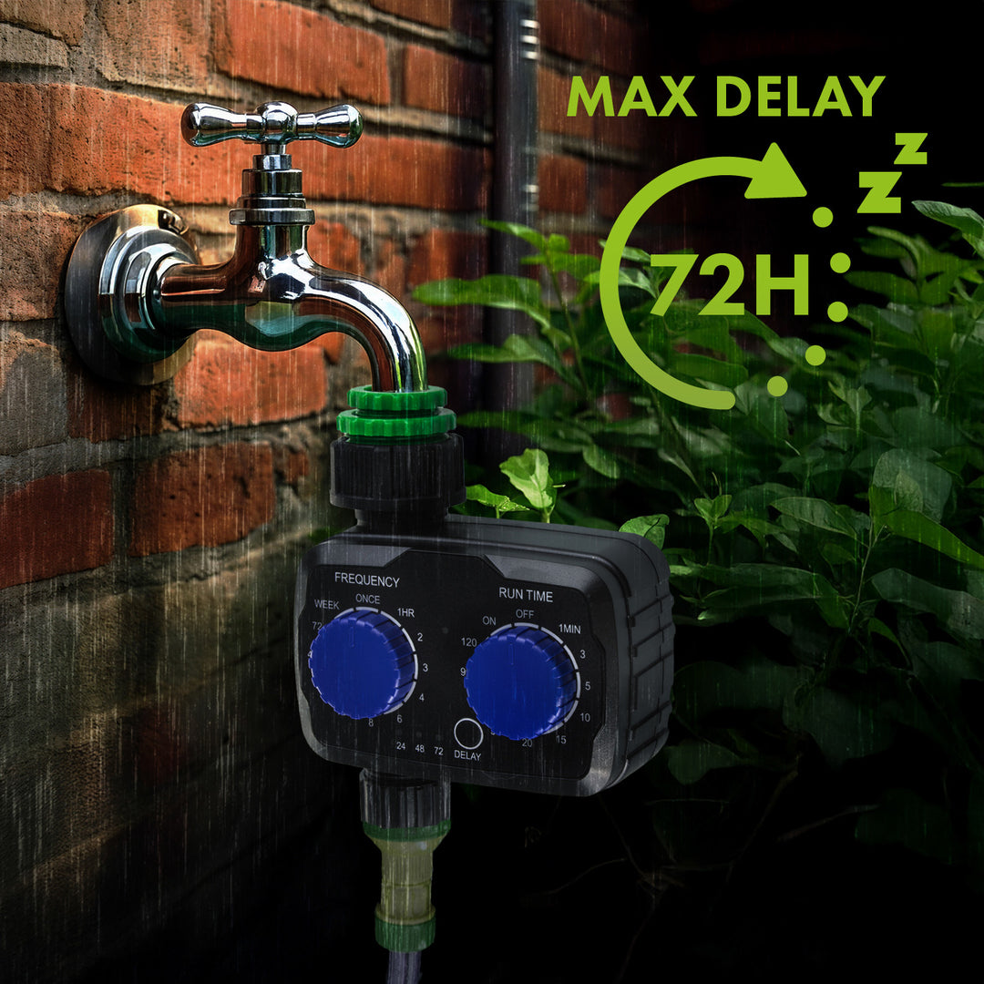 GreenBlue contrôleur électronique d'irrigation, programmateur, alimentation 2x 1.5V AA, GB391 + 2x Varta Industrial piles alcalines AA