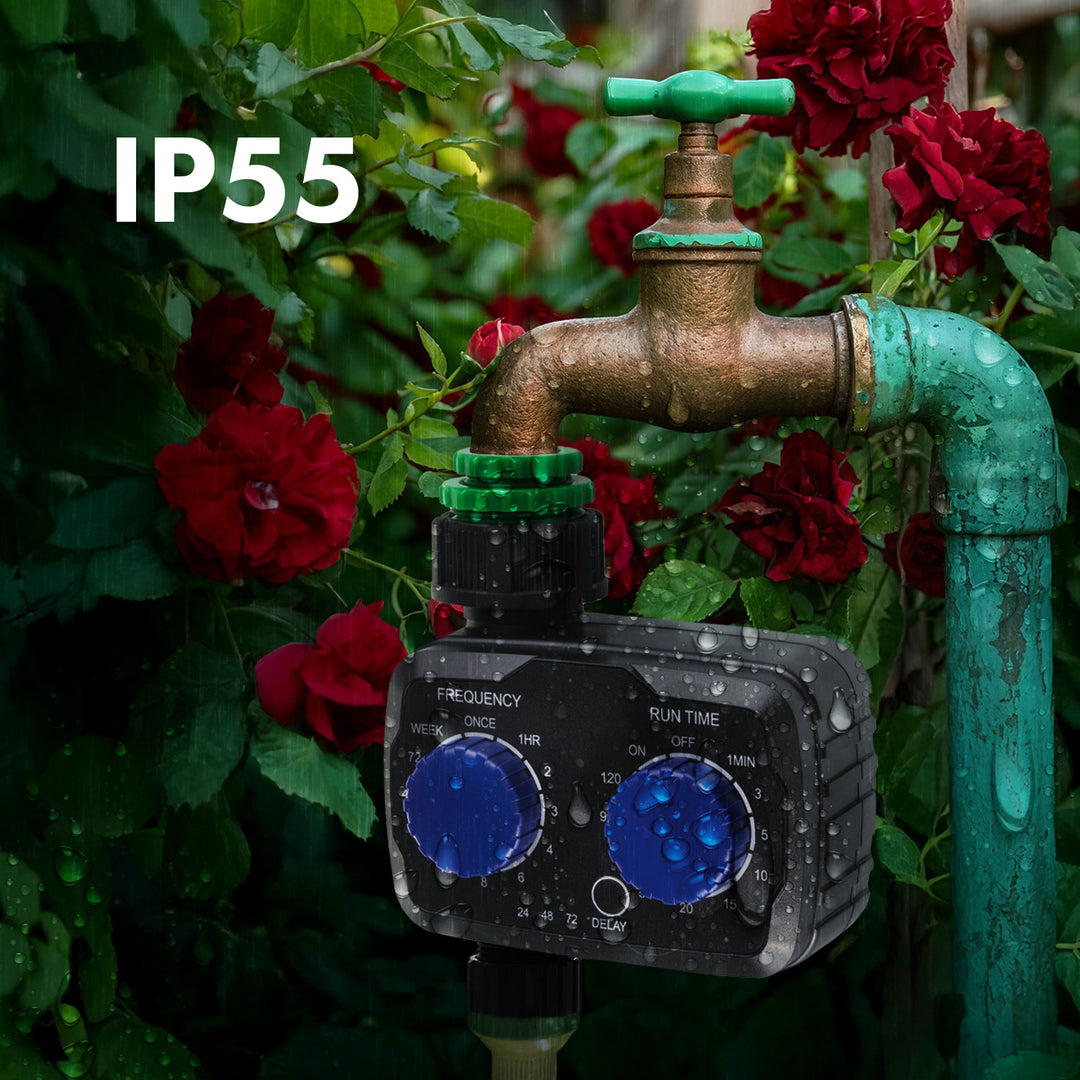 GreenBlue contrôleur électronique d'irrigation, programmateur, alimentation 2x 1.5V AA, GB391 + 2x Varta Industrial piles alcalines AA