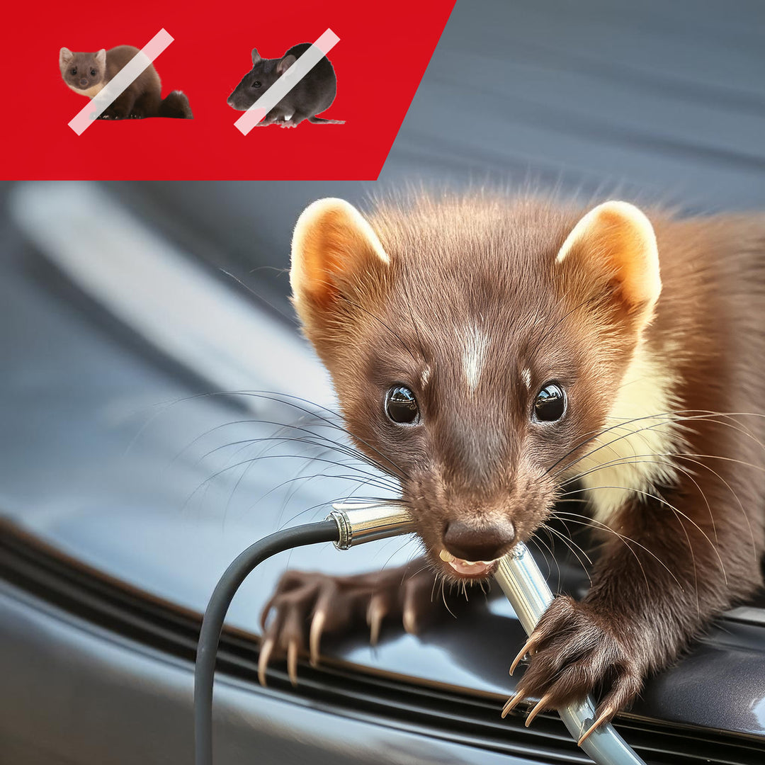 GreenBlue GB725 dissuade les rongeurs et les martres par ultrasons et LED + 4 piles AA Varta Industrial