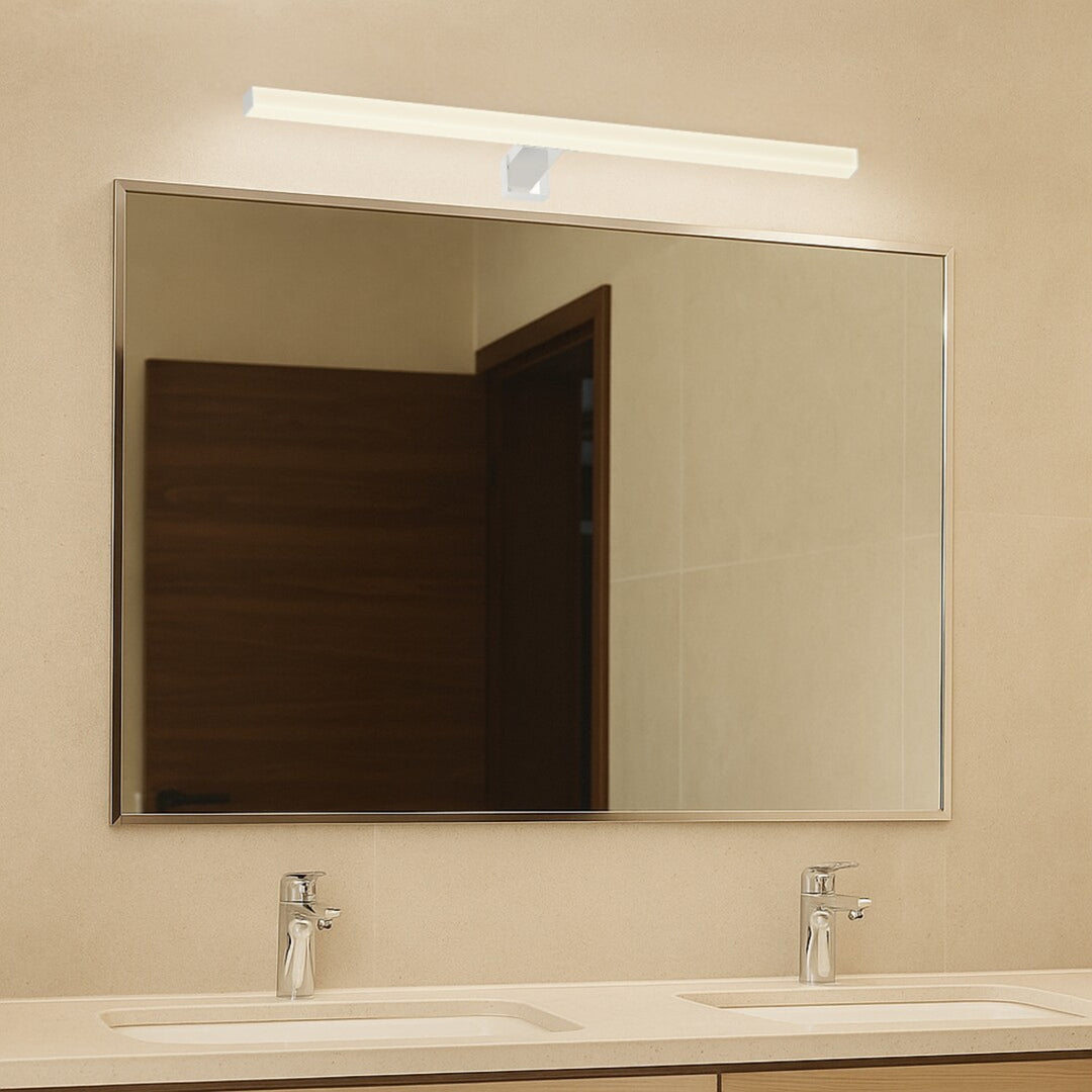 Lampe de salle de bains Rabalux, puissance 9 W, blanc naturel 4000 K, IP44, chrome, Oliro