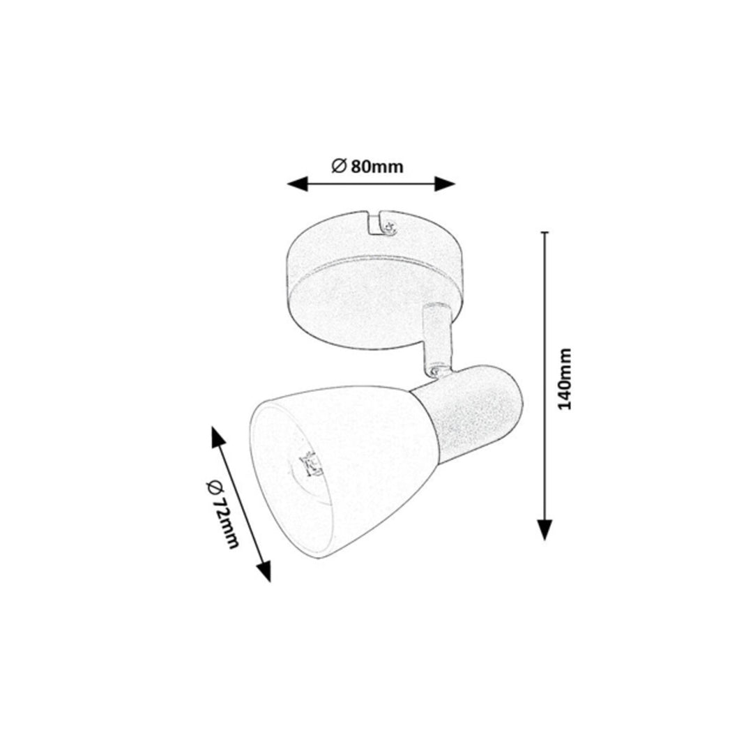 Rabalux plafonnier, spot, filetage E14, IP20, noir, Soma