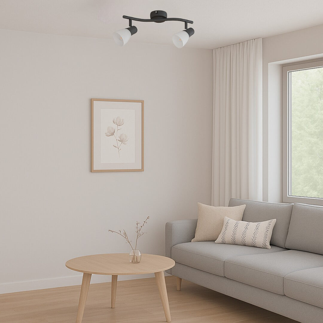 Rabalux plafonnier, spot, 2x filetage E14, IP20, noir, Soma