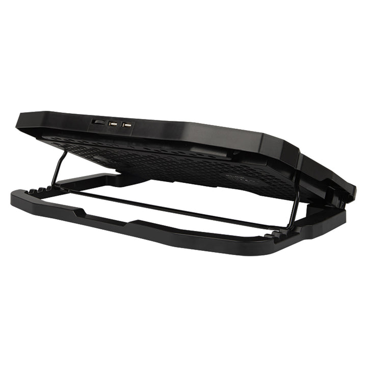 Support de refroidissement pour ordinateur portable Blow Hurricane, quatre ventilateurs, éclairage rouge, hub USB intégré