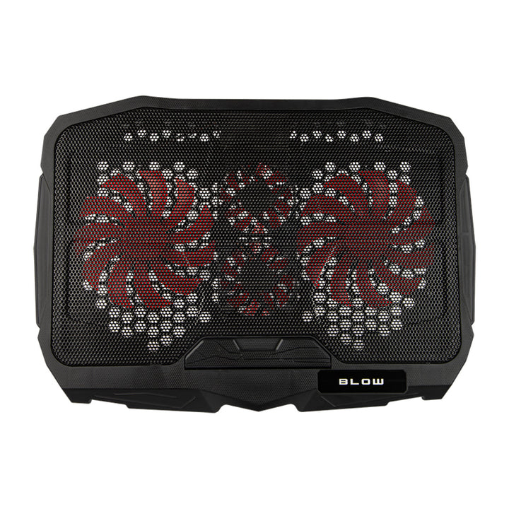 Support de refroidissement pour ordinateur portable Blow Hurricane, quatre ventilateurs, éclairage rouge, hub USB intégré