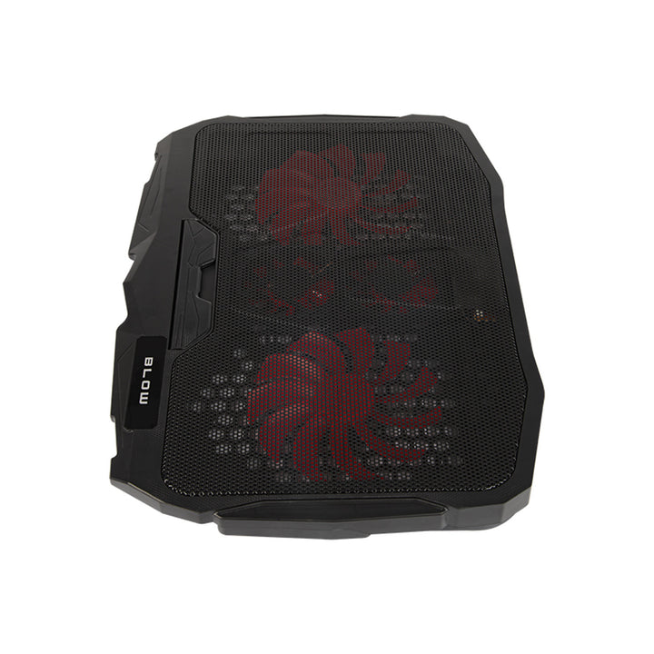 Support de refroidissement pour ordinateur portable Blow Hurricane, quatre ventilateurs, éclairage rouge, hub USB intégré