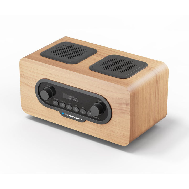 Radio portable Blaupunkt, radio numérique DAB+ et tuner FM, Bluetooth, sortie casque, lecteur USB et microSD, écran LCD, fonction horloge et alarme, alimentation par batterie rechargeable USB-C, DR10CR.