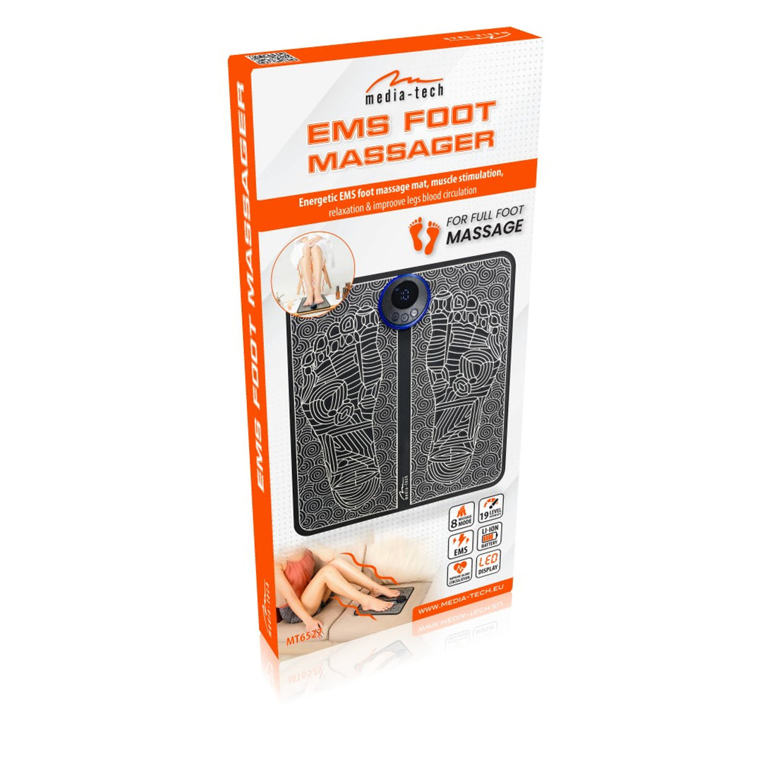 Appareil de massage des pieds Media-Tech, massage par électrostimulation EMS, 8 modes, 19 niveaux d'intensité, MT6527
