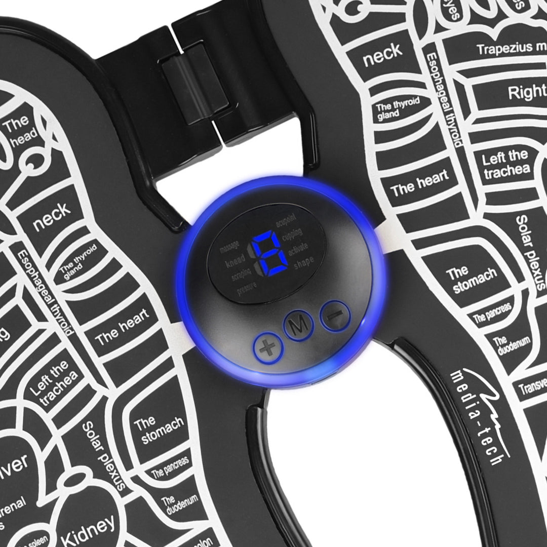Appareil de massage des pieds Media-Tech, massage par électrostimulation EMS, 8 modes, 19 niveaux d'intensité, MT6527