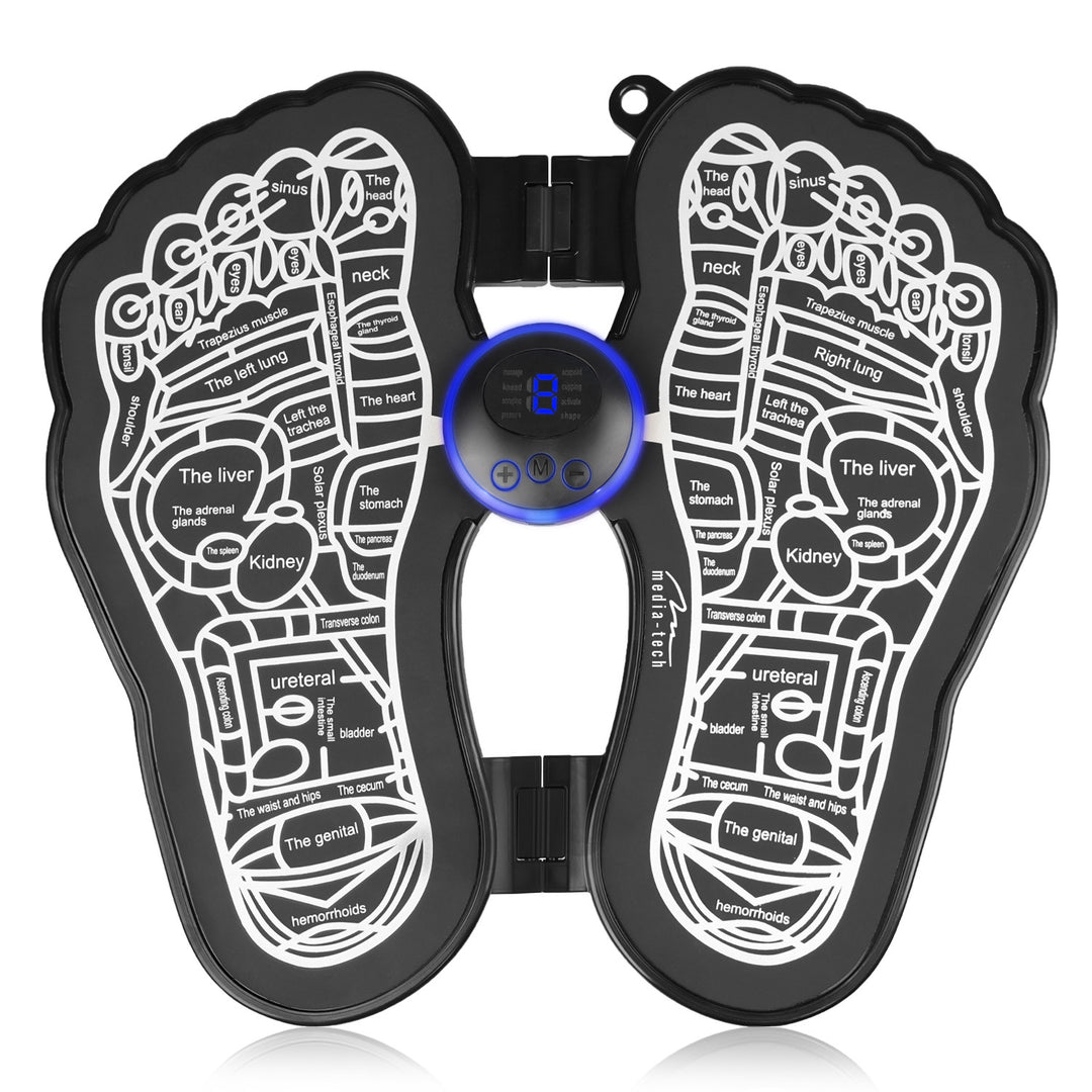 Appareil de massage des pieds Media-Tech, massage par électrostimulation EMS, 8 modes, 19 niveaux d'intensité, MT6527