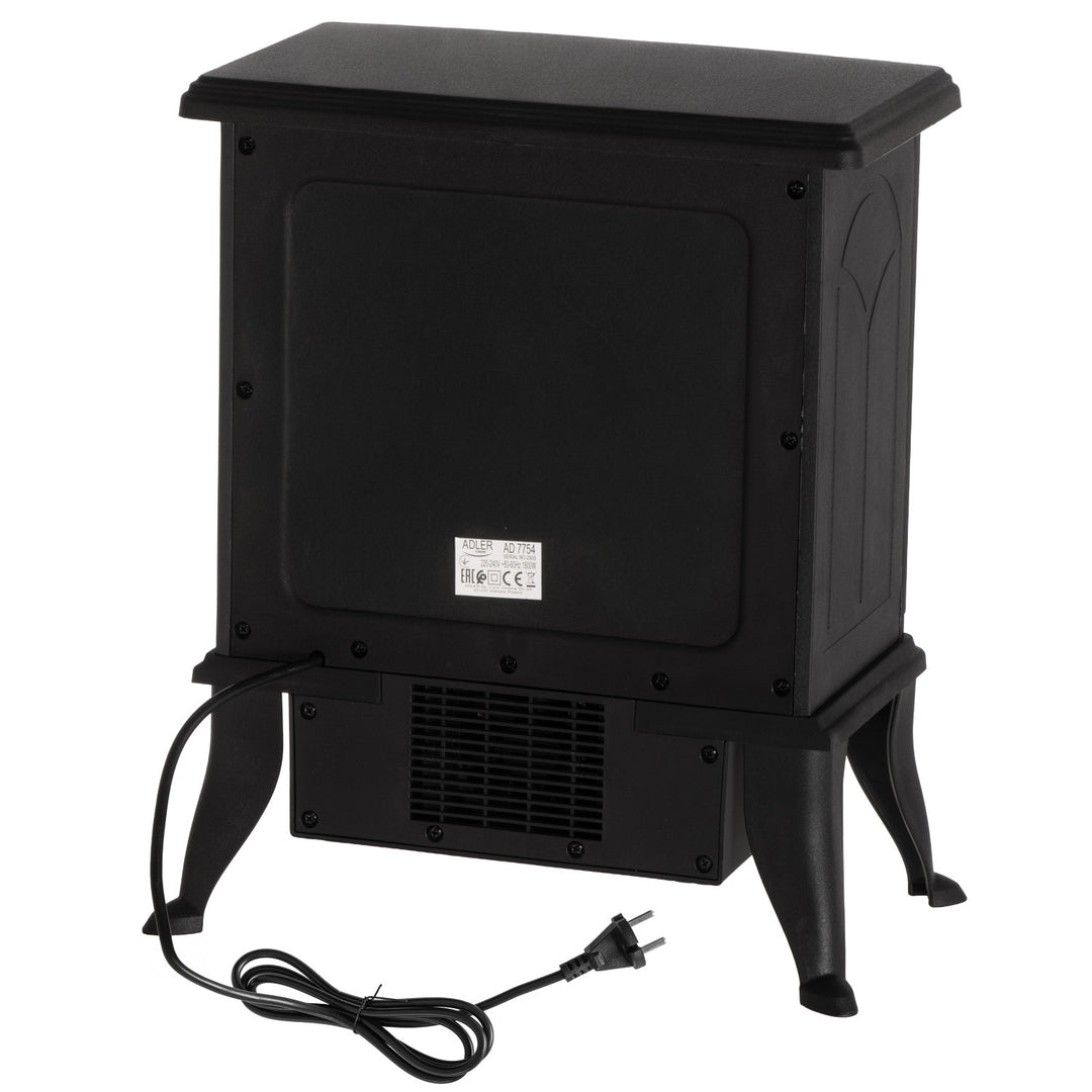 Cheminée électrique Adler, 2 niveaux de chauffage, puissance max. 1800W, thermostat, effet flamme 3D, AD 7754