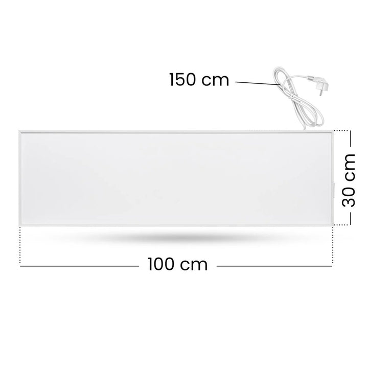 Chauffage infrarouge Cronos, 330W, blanc, anti-allergique, ultra-mince, surface mate, chauffe une surface jusqu'à 12m2, Synthelith PRO CRP-330TWP Blanc