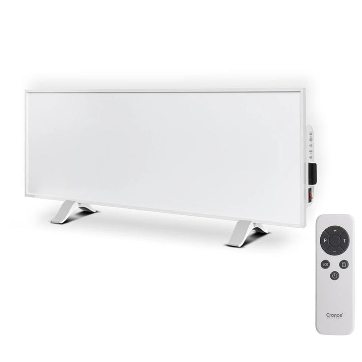 Chauffage infrarouge Cronos, 330W, blanc, anti-allergique, ultra-mince, surface mate, chauffe une surface jusqu'à 12m2, Synthelith PRO CRP-330TWP Blanc