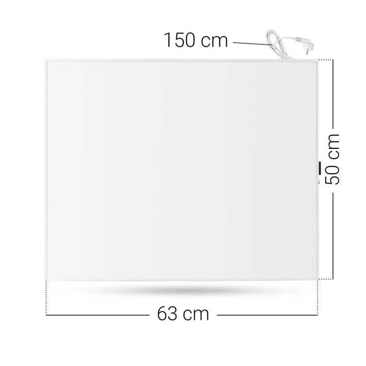 Chauffage infrarouge Cronos, 300W, blanc, anti-allergique, ultra-mince, surface mate, chauffe une surface jusqu'à 9m2, Synthelith PRO CRP-300TWP White