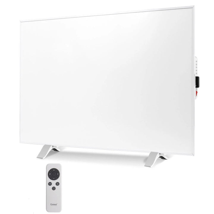 Chauffage infrarouge Cronos, 500W, blanc, anti-allergique, ultra-mince, surface mate, chauffe jusqu'à 14m2, Synthelith PRO CRP-500TWP Blanc
