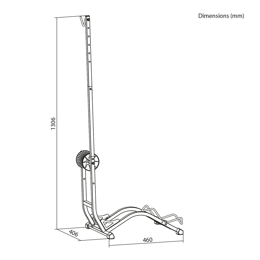 Support à vélos au sol Maclean, autonome, horizontal / vertical, pour le rangement, en acier, charge maximale 35 kg, MC-170