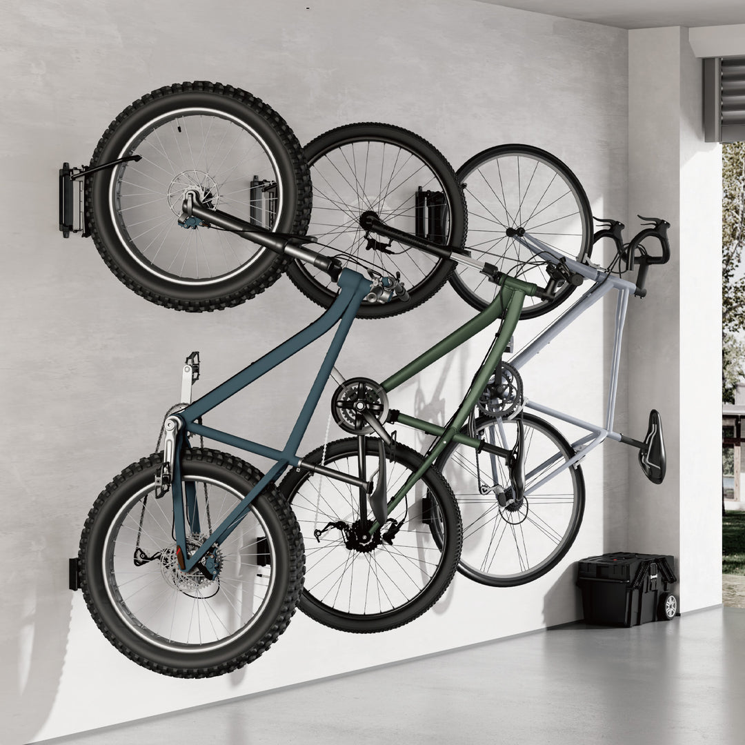 Support mural pour vélo Maclean, charge maximale de 35 kg, angle d'inclinaison réglable, acier, MC-171
