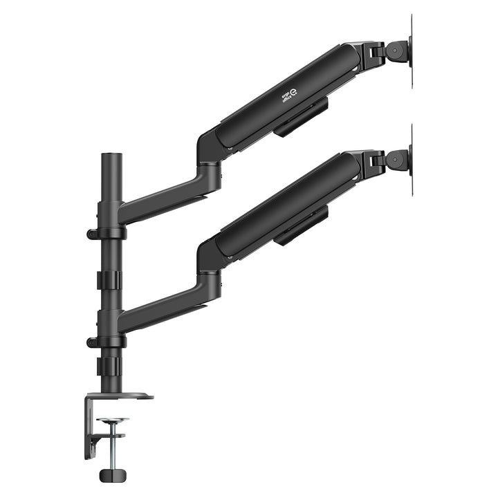 Support / fixation pour 2 écrans Ergo Office, vérin à gaz, 17"-32", 1-10 kg, noir mat, ER-692 B