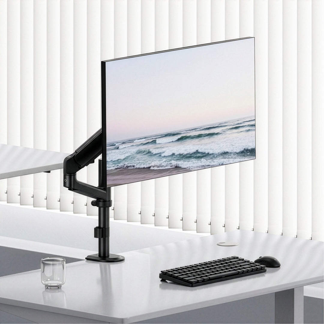 Support / fixation pour écran Ergo Office, vérin à gaz, 17"-32", 1-10 kg, noir mat, VESA max. 100x100, ER-691 B