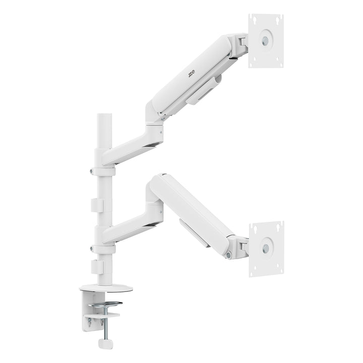 Support / fixation pour 2 écrans Ergo Office, vérin à gaz, 17"-32", 1-10 kg, blanc mat, ER-692 W