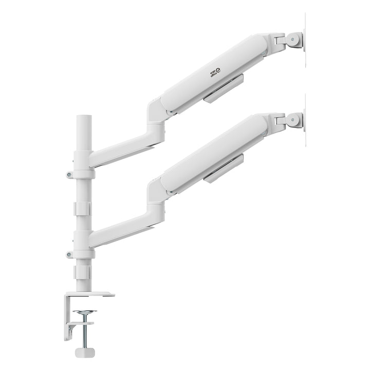 Support / fixation pour 2 écrans Ergo Office, vérin à gaz, 17"-32", 1-10 kg, blanc mat, ER-692 W