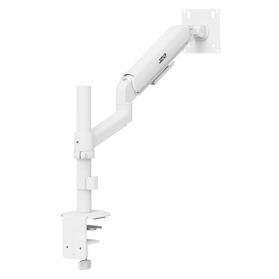 Support / fixation pour écran Ergo Office, vérin à gaz, 17"-32", 1-10 kg, blanc mat, VESA max. 100x100, ER-691 W