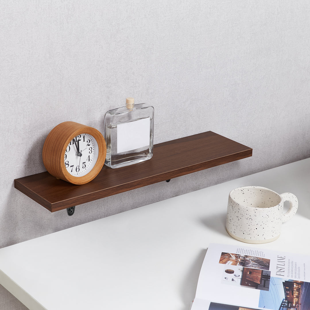 Tablettes murales Maclean, jeu de 18 pièces, 8kg max, pour montage mural, MC-331