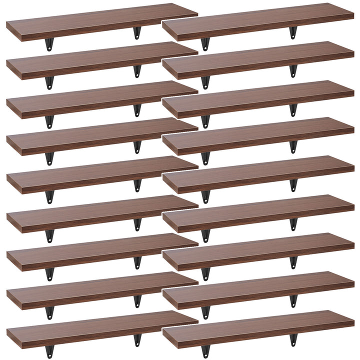 Tablettes murales Maclean, jeu de 18 pièces, 8kg max, pour montage mural, MC-331