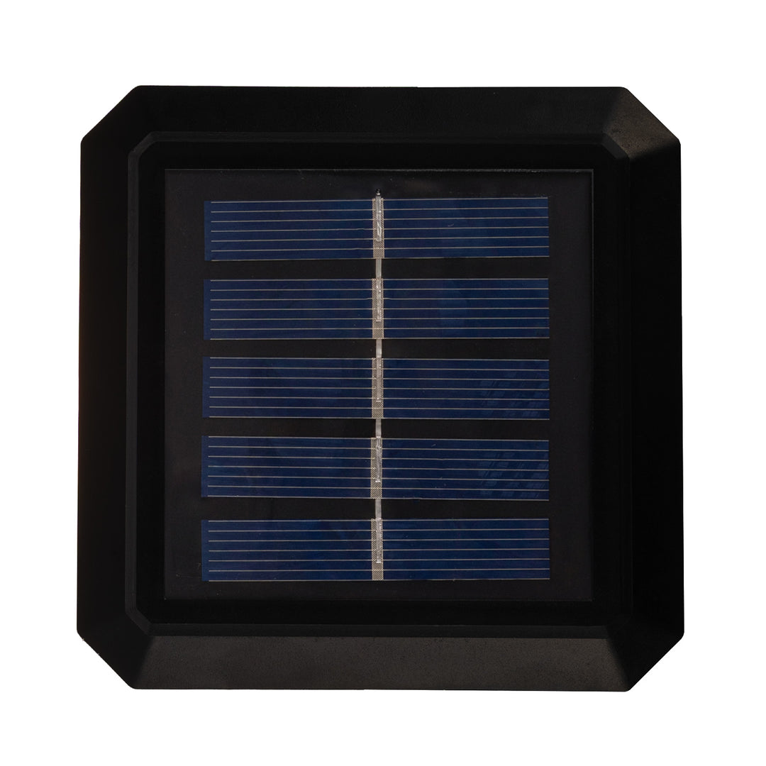 Lampe solaire LED sur poteau GreenBlue, 100 x 100 mm, capot en forme d'enveloppe, 3200 K, GB128 WW