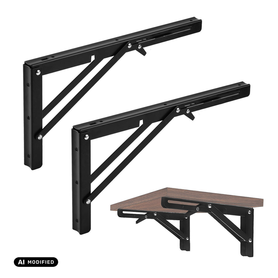 Support rabattable pour étagère murale Maclean, min. 250 mm, max. 500 mm, max. 50 kg, 2 pièces, MC-194