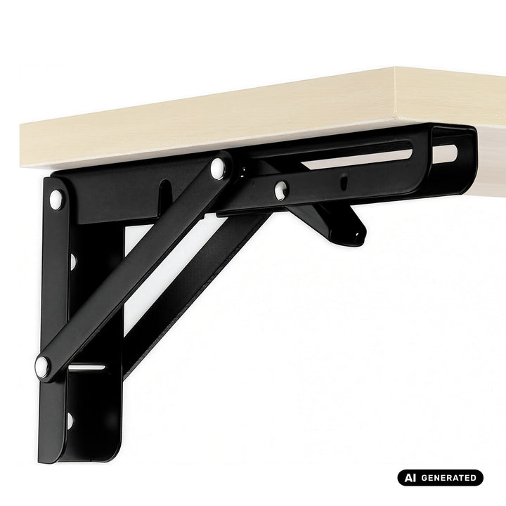 Support rabattable pour étagère murale Maclean, min. 300 mm, max. 600 mm, max. 50 kg, 2 pièces, MC-195
